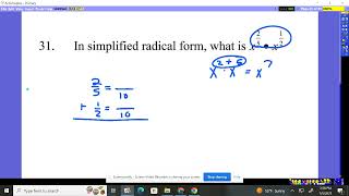 Algebra 2 Review Quiz 3 Lookalike #30-31