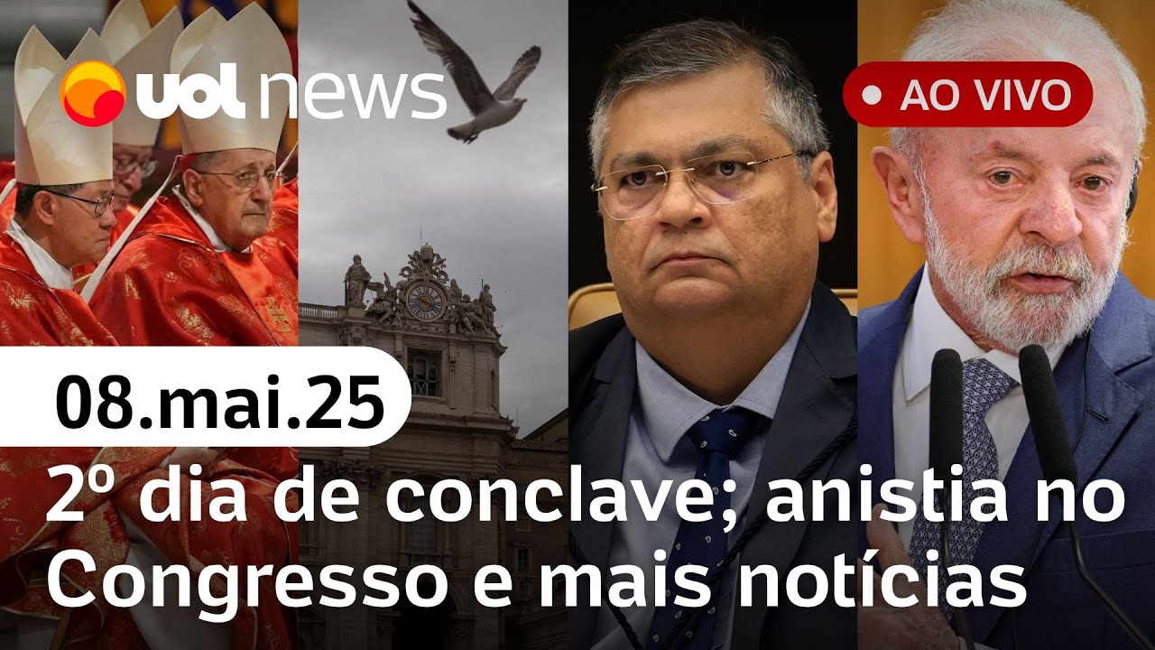 Lula se reúne com Putin; fraudes no INSS; conclave tem fumaça preta no 2º dia e + notícias ao vivo