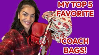 MY TOP 5 FAVORITE & MOST USED COACH HANDBAGS! COLLAB WITH KEVIN ALLEN