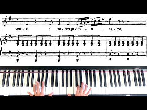 Nicola Vaccai- Piano accompaniment - Siam navi/Slow version - D Major