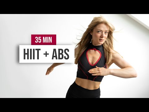 DAY 1: 35 MIN HIIT + ABS Home Workout (LEVEL UP 2.0 CHALLENGE), super sweaty and challenging 💦