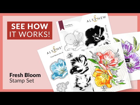 Gorgeous Fresh Bloom Layering Stamp Set for Card Making