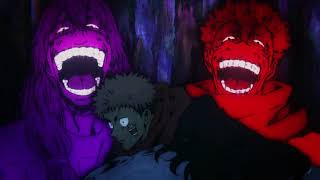 Mahito and Sukuna laughing at itadori - [junpei death]