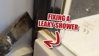 How do you fix a leaking shower screen?