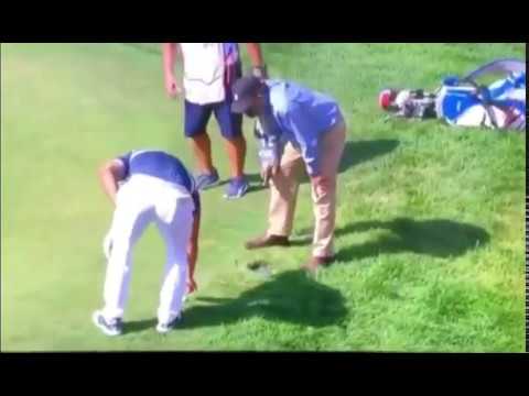 Why did Bryson DeChambeau have to drop the ball again - Golf Rules