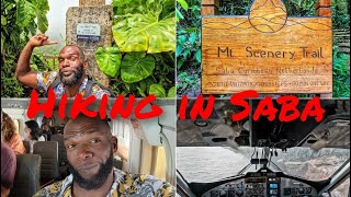 Winair Flight St Maarten to Saba - World Shortest Runway - Hiking Mt Scenery - DHC-6 Twin Otter