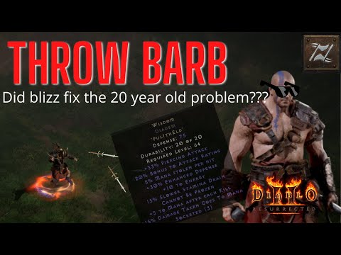 Throw Barb - Needs One Small Fix to Become Viable - Diablo 2 Resurrected (D2R) patch 2.4 PTR