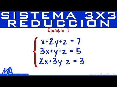 Solución de un sistema de 3x3 | Método de Reducción - Eliminación 1  @MatematicasprofeAlex