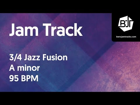 3/4 Jazz Fusion Jam Track in A minor "Love Triangle" - BJT #18