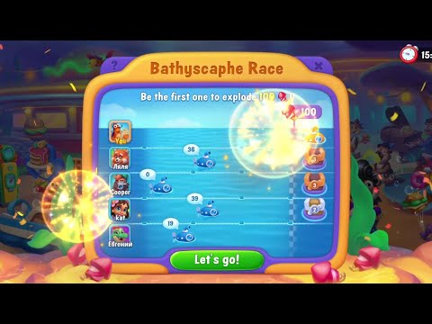 @Fishdom Win Strikes Level 10148 - 10155. Won 1st Bathyschape Race 🏁