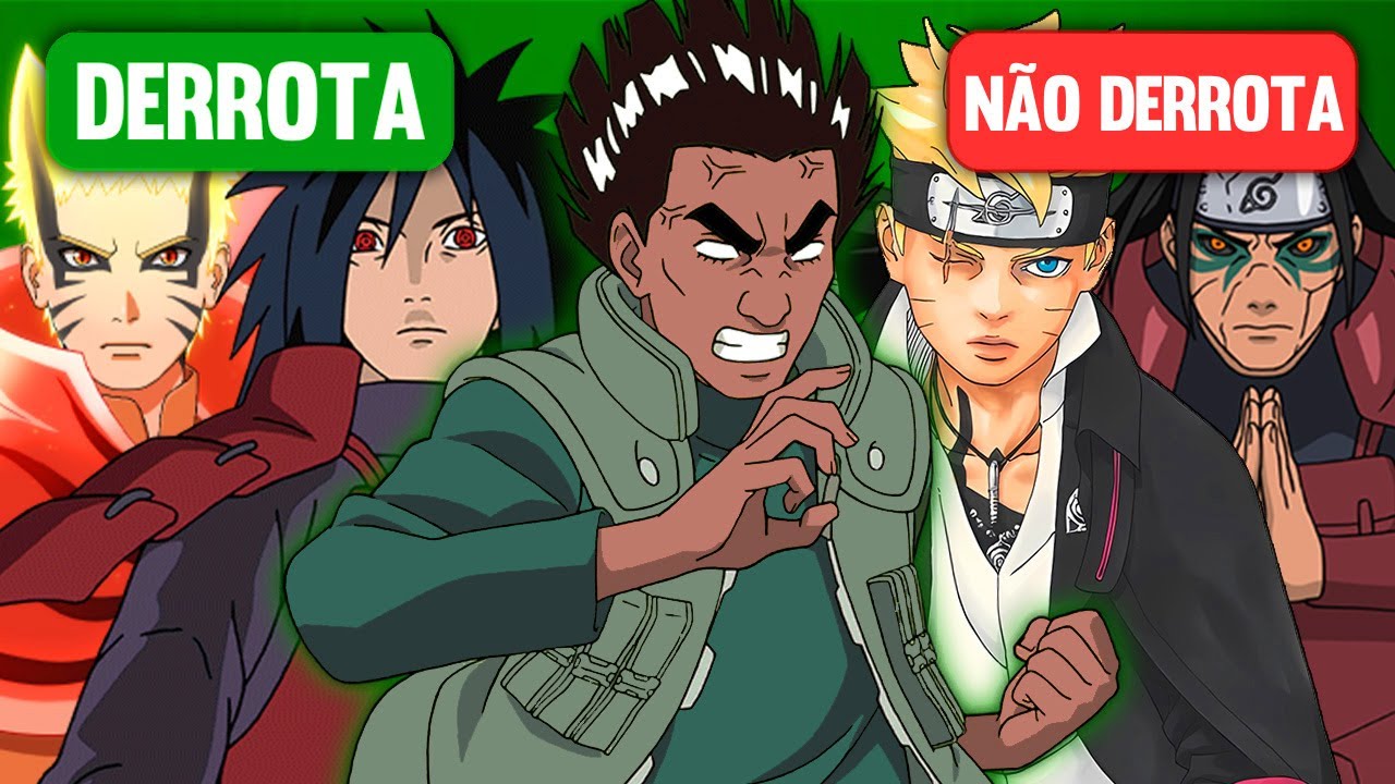 7 NINJAS TEMIDOS QUE DERROTAM O MAITO GAI E 7 QUE NÃO DERROTAM