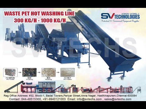 500kgh PET bottle recycling line_PET bottle to flakes washing ...