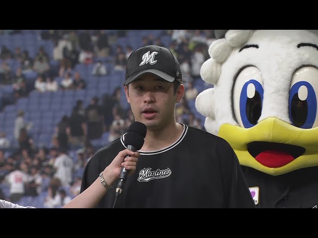 マリーンズ・種市篤暉投手ヒーローインタビュー 8月4日 オリックス・バファローズ 対 千葉ロッテマリーンズ