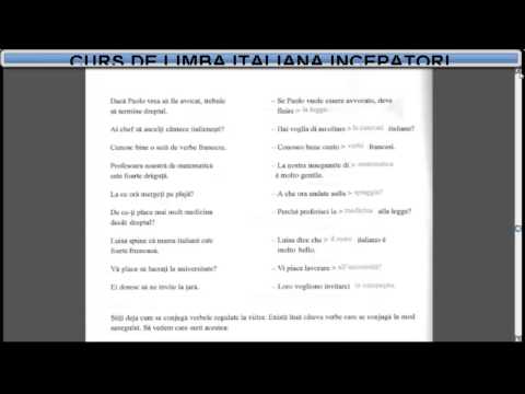 Învață  Italiana Online Curs Incepatori (tema+dictionar) - Lectia 17