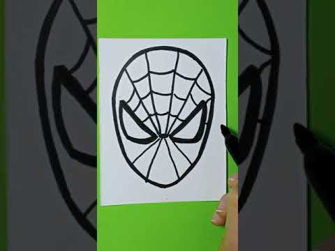 Dibujos sencillos 🔴Como dibujar a SPIDERMAN Facil- How to draw Spiderman 🕸️ #shorts #short