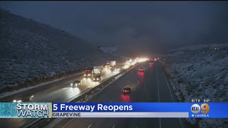 5 Freeway Reopens Near Grapevine After Closure Due To Weather