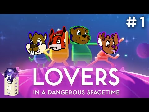 Lovers in a Dangerous Spacetime #1 - Four Pilots for One Spaceship?! - (4 Player Couch Co-op)