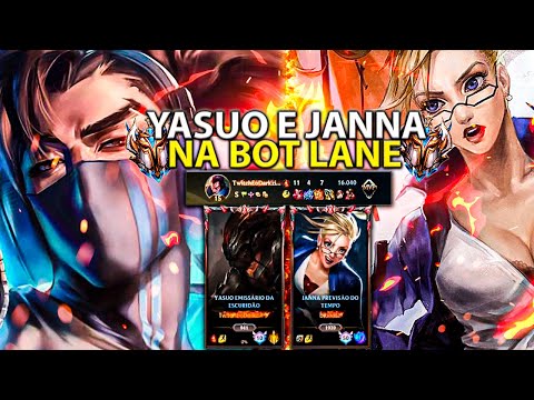 YASUO ADC VOLTOU! YASUO E JANNA NA BOTLANE STOMPANDO O HIGH ELO BRASILEIRO! LoL WILD RIFT
