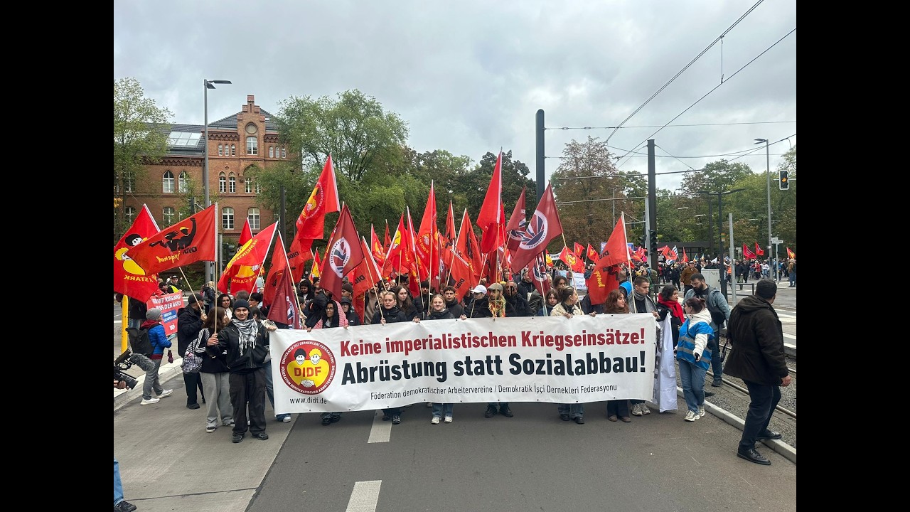 Massenhafte Beteiligung der DIDF an der Friedensdemonstration gegen Krieg und Aufrüstung in Berlin