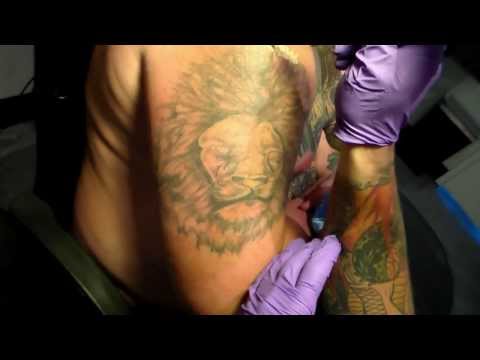 Q Switch Ruby Laser Tattoo Removal - Quick session on Big Phil