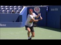 Tennis One Handed Backhand Slow Motion Compilation