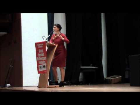 Sahra Wagenknecht, DIE LINKE, am 15.02 im Paulussaal, Freiburg