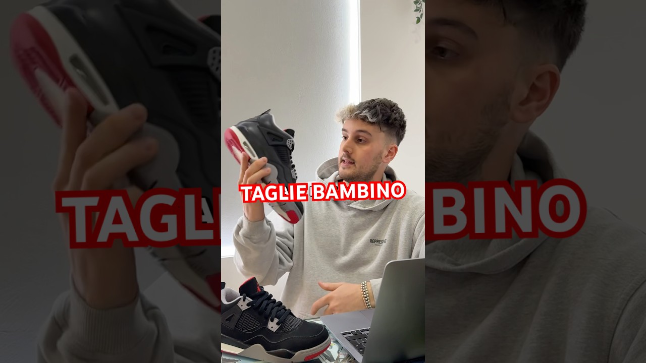 Non confondete le taglie bambino con quelle da UOMO 😂😂 #sneakers #jordan4 #nike #sneakerhead