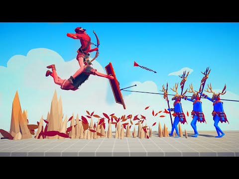 HARPOONER AND 3x BONE MAGE vs EVERY UNIT | TABS - Totally Accurate Battle Simulator