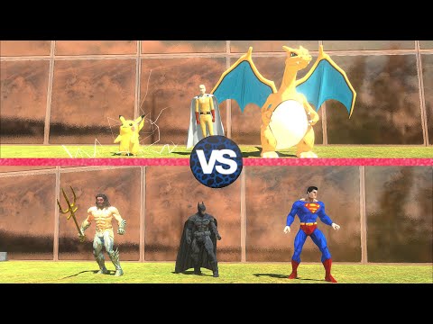 TEAM DC COMICS vs TEAM POKEMON - Animal Revolt Battle Simulator