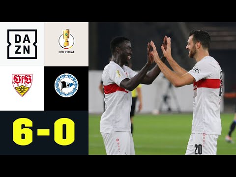 Stuttgart zerlegt harmlose Arminen: VfB Stuttgart - Arminia Bielefeld 6:0 | DFB-Pokal | DAZN