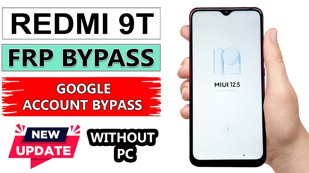 Redmi 9T FRP Bypass Without PC | How to Bypass Google Account on Redmi 9T (No PC)