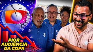GLOBO TEM A PIOR AUDIÊNCIA DA COPA DO MUNDO NA TRANSMISSÃO DO JOGO DO BRASIL AO VIVO