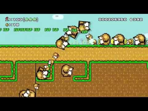 Super Mario Maker - Random Level - The Great Monty Mole Mountain by Oidisco - No Commentary 1AB