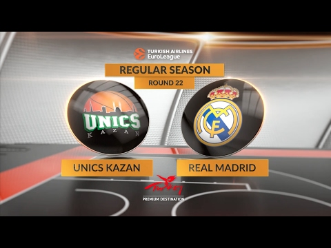 EuroLeague Highlights RS Round 22: Unics Kazan 77-81 Real Madrid