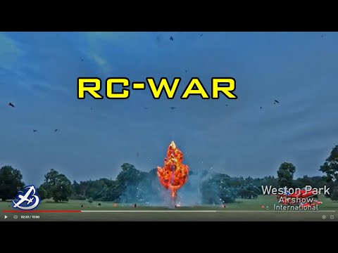 RC Airborne War and Fireworks Spectacular at Weston Park Model Air Show 2022