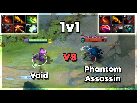 Faceless Void vs Phantom Assassin with Full items | Level 30 Dota 2 1v1 | Who Will Win?