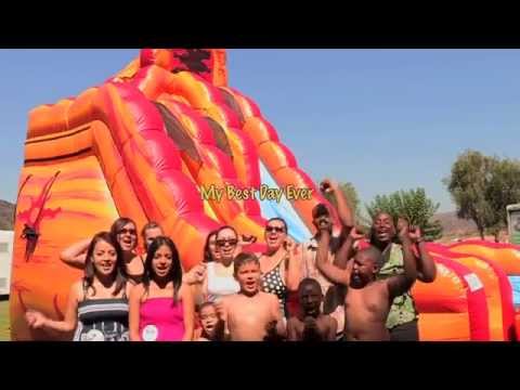 'Fire N' Ice' Inflatable Water Slide with Pool | eInflatables