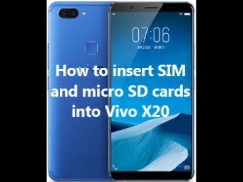 How to insert SIM and micro SD cards into Vivo X20