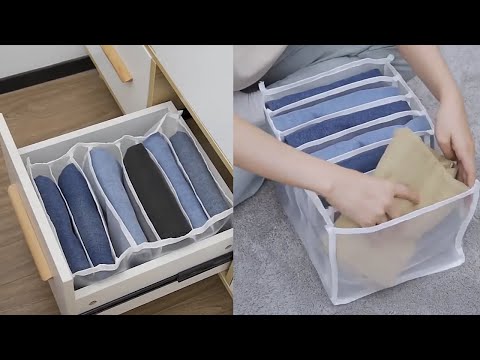 Mitsico transparent clothes storage organizer 7 compartment ...