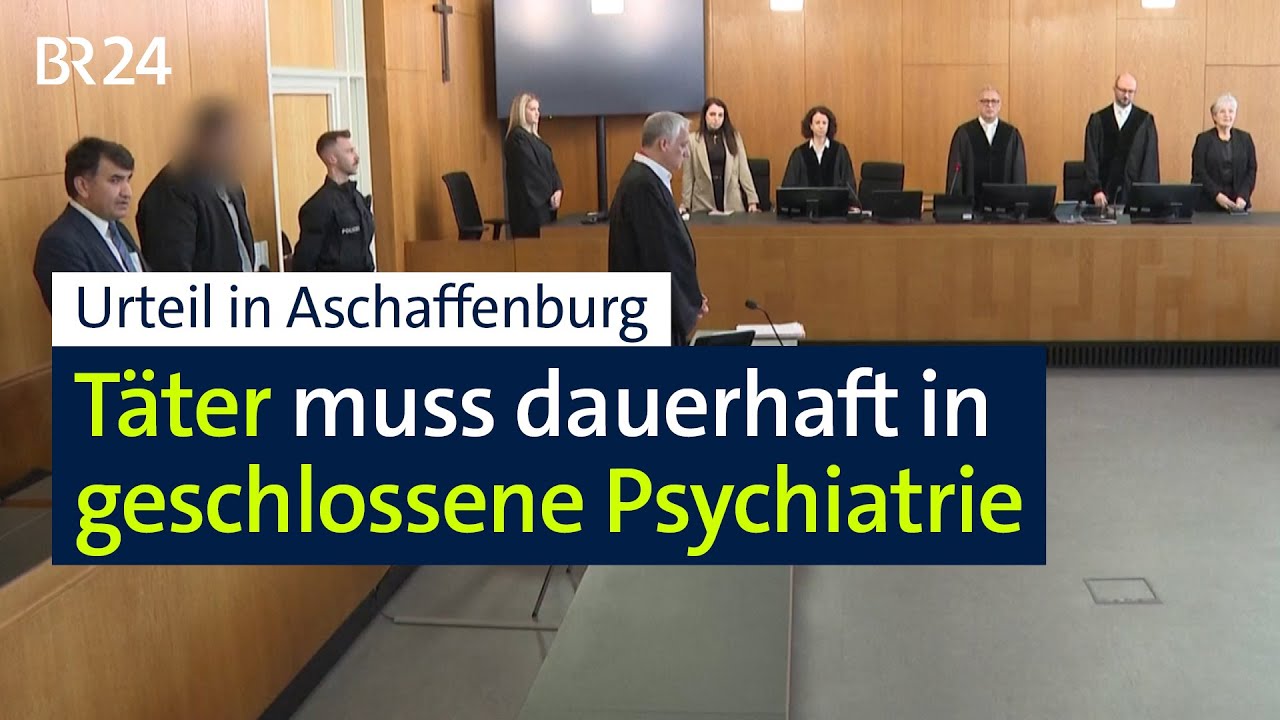 Aschaffenburg: Messerangreifer dauerhaft in Psychiatrie  | BR24