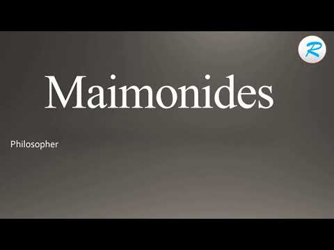 How to pronounce Maimonides