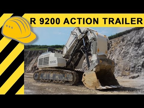 🔥Liebherr Bagger R 9200 Carporn - Heavy Equipment Porn Quarry Action -  4K