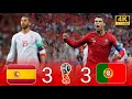 Portugal 3x3 Spain Hattrick Ronaldo 💥world Cup 2018 | Extended highlights | 4K Ultra HD |