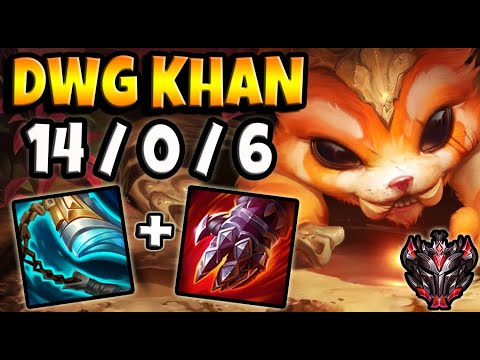 Gnar vs Jayce TOP [ DWG Khan ] Korea Grandmaster Patch 11.4 ✅