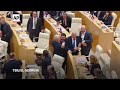 Skirmishes erupt in Georgian Parliament during discussion over divisive bill - Video