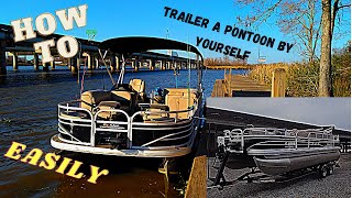 Easily trailer any pontoon or big boat by yourself. Anyone can do it after watching.