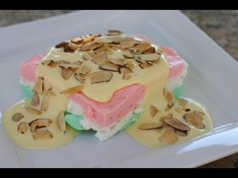 Almendrado Recipe - Mexican Flag Dessert - Very Light And Refreshing! By Rockin Robin