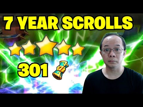 Summoners War - Lots of NAT5s!!! Getting him all the NAT4s from 7 Years Scrolls