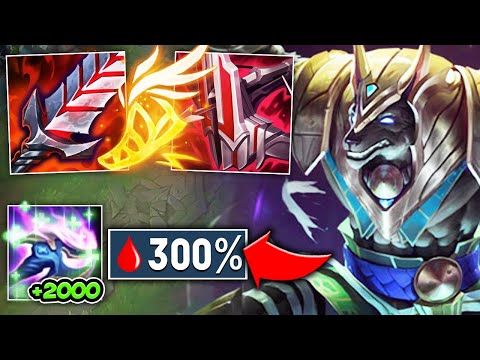 NASUS, BUT I HEAL MY ENTIRE HEALTH BAR WITH EVERY Q! (300% LIFESTEAL IS CRACKED)