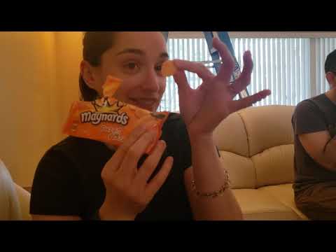 Tasting Maynard's Fuzzy peach candies